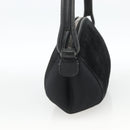 Salvatore Ferragamo Gancini Shoulder Bag Suede Black Silver Auth gh1993-4