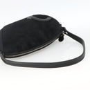 Salvatore Ferragamo Gancini Shoulder Bag Suede Black Silver Auth gh1993-7
