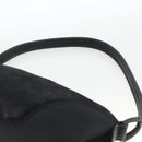 Salvatore Ferragamo Gancini Shoulder Bag Suede Black Silver Auth gh1993-8