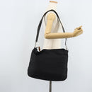 GUCCI Bamboo Shoulder Bag Nylon 2way Brown Silver Auth gh1994-23