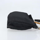GUCCI Bamboo Shoulder Bag Nylon 2way Brown Silver Auth gh1994-3