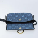 Salvatore Ferragamo Gancini Shoulder Bag Canvas Beige Gold Auth gh1995A-10