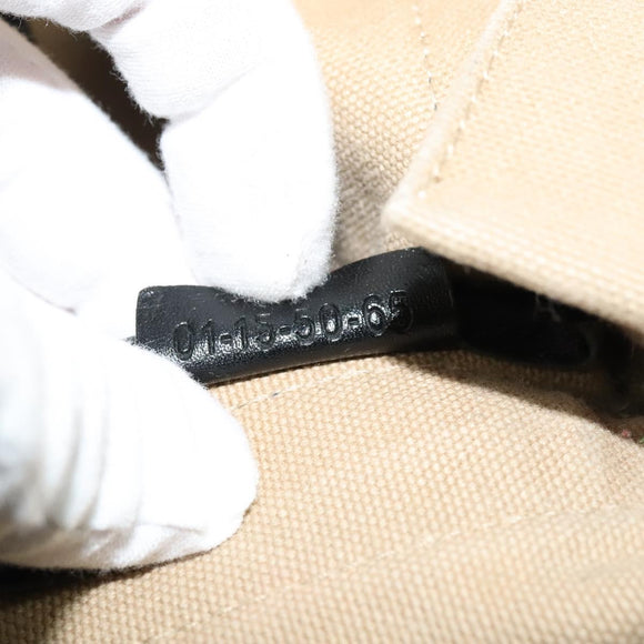 Chloe Alison Tote Bag Leather Beige Black Auth gh200