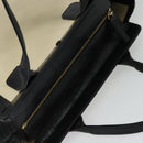 Chloe Alison Tote Bag Leather Beige Black Auth gh200-6