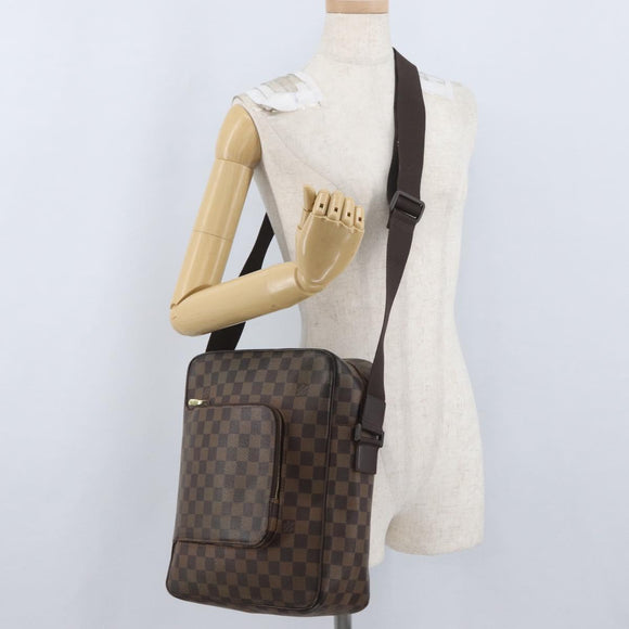 LOUIS VUITTON Damier Ebene Olaf MM Shoulder Bag N41441 LV Auth gh2004