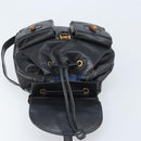 GUCCI Bamboo Backpack Leather Black Gold 003 2058 0016 Auth gh2009-10