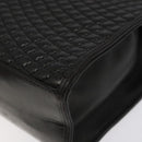 BALLY Hand Bag Leather Black Gold Auth gh201-9