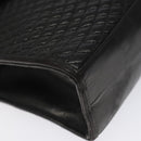 BALLY Hand Bag Leather Black Gold Auth gh201-14