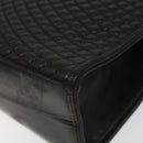 BALLY Hand Bag Leather Black Gold Auth gh201-15