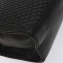 BALLY Hand Bag Leather Black Gold Auth gh201-16