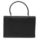 BALLY Hand Bag Leather Black Gold Auth gh201-2