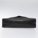 BALLY Hand Bag Leather Black Gold Auth gh201-5