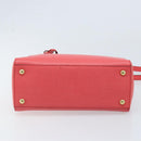 FENDI 2JOURS Hand Bag Leather 2way Pink Gold Auth gh2010-5