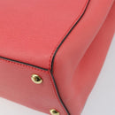 FENDI 2JOURS Hand Bag Leather 2way Pink Gold Auth gh2010-17