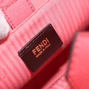 FENDI 2JOURS Hand Bag Leather 2way Pink Gold Auth gh2010-19