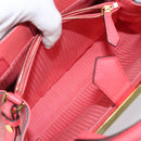 FENDI 2JOURS Hand Bag Leather 2way Pink Gold Auth gh2010-24