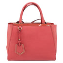 FENDI 2JOURS Hand Bag Leather 2way Pink Gold Auth gh2010-13