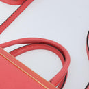 FENDI 2JOURS Hand Bag Leather 2way Pink Gold Auth gh2010-8