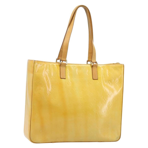 LOUIS VUITTON Monogram Vernis Columbus Tote Bag Gris M91028 LV Auth gh2014