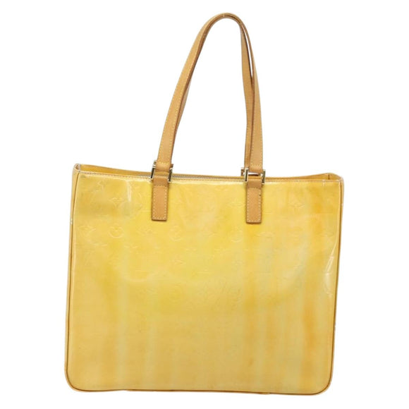 LOUIS VUITTON Monogram Vernis Columbus Tote Bag Gris M91028 LV Auth gh2014