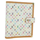 LOUIS VUITTON Multicolor Agenda GM Day Planner Cover White R20894 Auth gh2015SAV-1