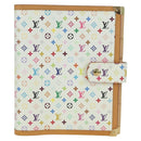 LOUIS VUITTON Multicolor Agenda GM Day Planner Cover White R20894 Auth gh2015SAV-13