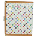 LOUIS VUITTON Multicolor Agenda GM Day Planner Cover White R20894 Auth gh2015SAV-2