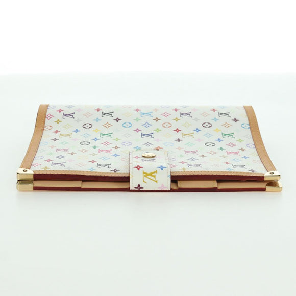 LOUIS VUITTON Multicolor Agenda GM Day Planner Cover White R20894 Auth gh2015SAV