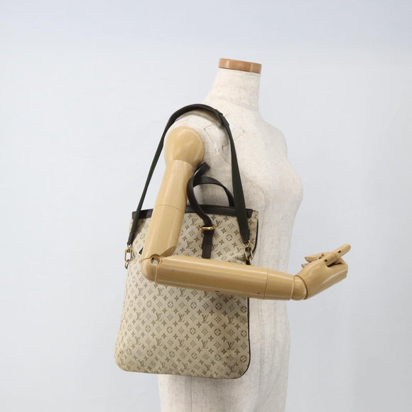 LOUIS VUITTON Monogram Mini Françoise Tote Bag 2way Khaki M92209 LV Auth gh2019