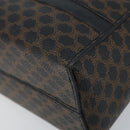 CELINE Macadam Canvas Hand Bag PVC Leather Black Gold Auth gh2022-10