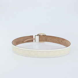 GUCCI Interlocking GG Supreme Belt PVC 39.4"" White 142930 Auth gh2023 - 0