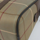 Burberrys Nova Check Hand Bag Canvas Brown Gold Auth gh2024-12