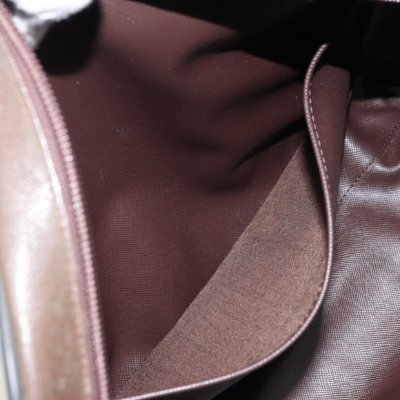 Burberrys Nova Check Hand Bag Canvas Brown Gold Auth gh2024