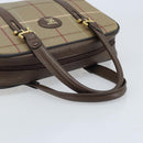 Burberrys Nova Check Hand Bag Canvas Brown Gold Auth gh2024-7