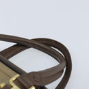 Burberrys Nova Check Hand Bag Canvas Brown Gold Auth gh2024-8