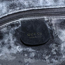 GUCCI Bamboo Shoulder Bag Leather 2way Black Gold 001 1577 Auth gh2025-18