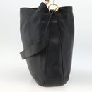 GUCCI Bamboo Shoulder Bag Leather 2way Black Gold 001 1577 Auth gh2025-4