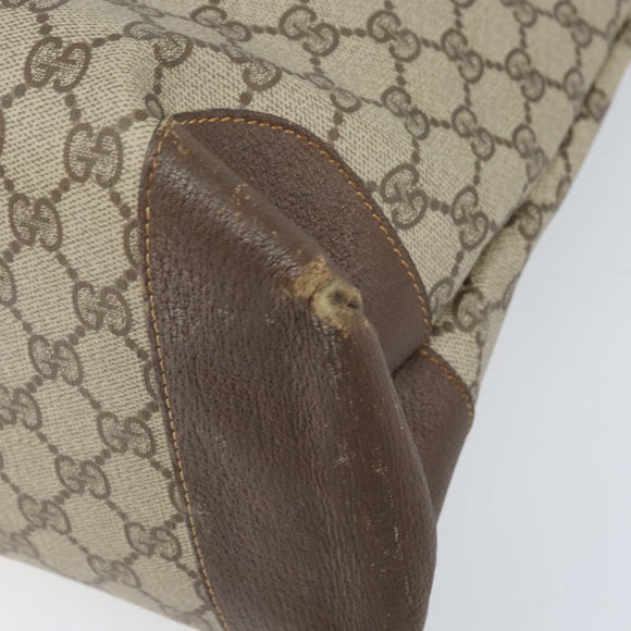 GUCCI GG Supreme Tote Bag PVC Beige Gold 002 39 0172 Auth gh2028