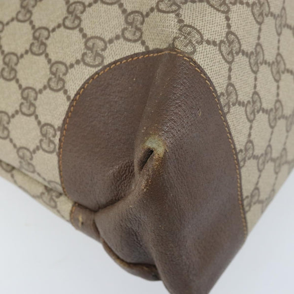 GUCCI GG Supreme Tote Bag PVC Beige Gold 002 39 0172 Auth gh2028