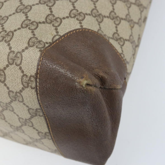 GUCCI GG Supreme Tote Bag PVC Beige Gold 002 39 0172 Auth gh2028