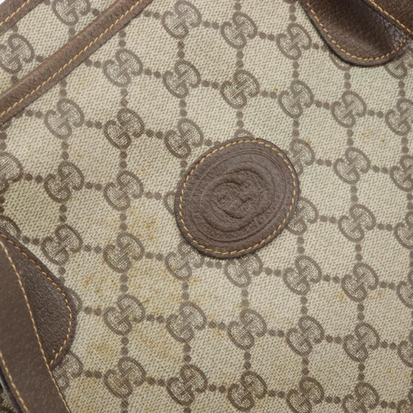 GUCCI GG Supreme Tote Bag PVC Beige Gold 002 39 0172 Auth gh2028