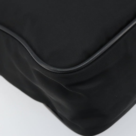 PRADA Shoulder Bag Nylon Black Silver Auth gh2029