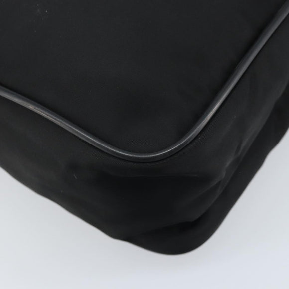 PRADA Shoulder Bag Nylon Black Silver Auth gh2029