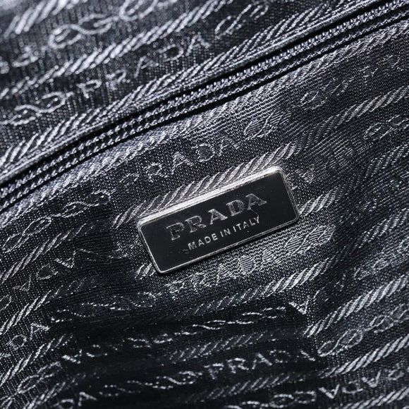 PRADA Shoulder Bag Nylon Black Silver Auth gh2029