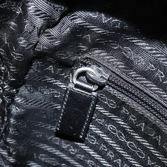 PRADA Shoulder Bag Nylon Black Silver Auth gh2029