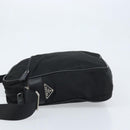 PRADA Shoulder Bag Nylon Black Silver Auth gh2029-4