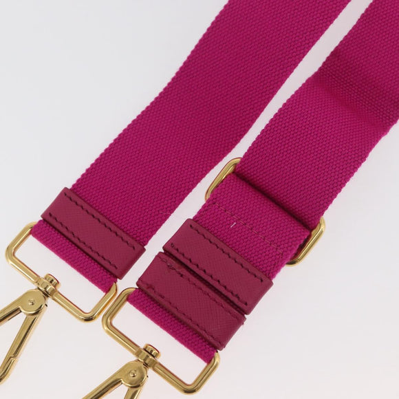 PRADA Adjustable Shoulder Strap Canvas 26.8""-50"" Pink Gold Auth gh2036