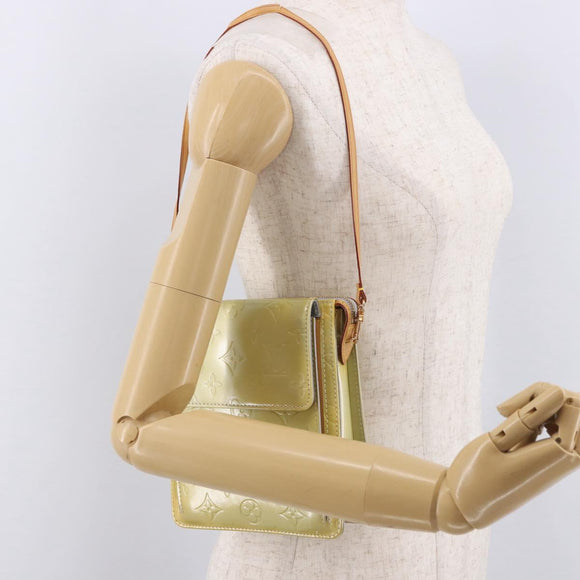 LOUIS VUITTON Monogram Vernis Motto Accessoiretasche Grau M91030 LV Auth gh2037