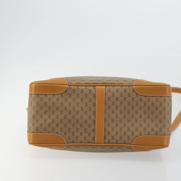 GUCCI Micro GG Supreme Handtasche PVC Beige Gold 002 104 0033 Auth gh2038