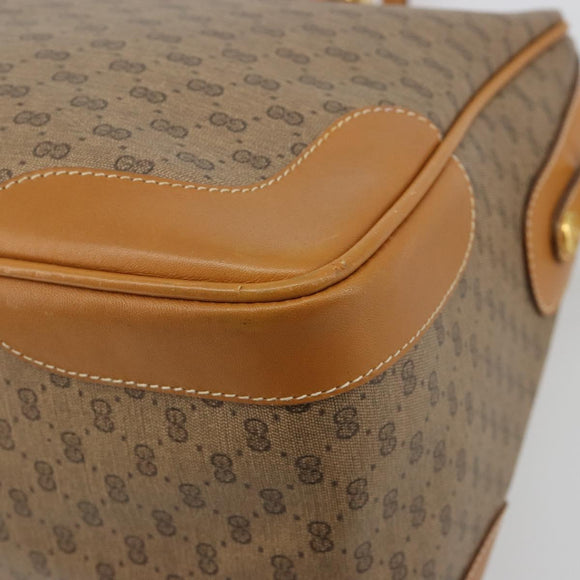 GUCCI Micro GG Supreme Hand Bag PVC Beige Gold 002 104 0033 Auth gh2038